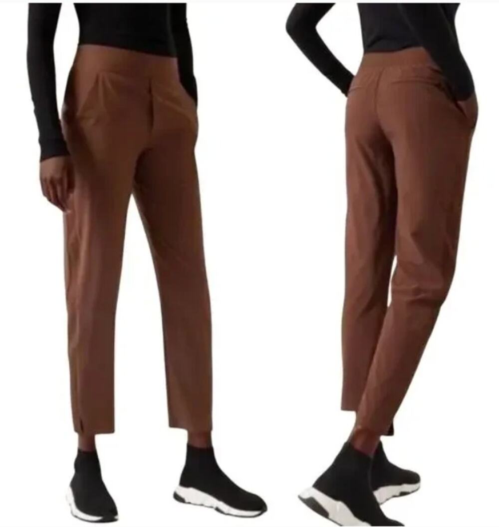 ATHLETA Brooklyn Mis Rise Ankle Pant Hearth Rose Womens Size 4 198671